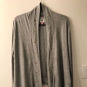 Pink by Victoria Secrets gray cardigan.